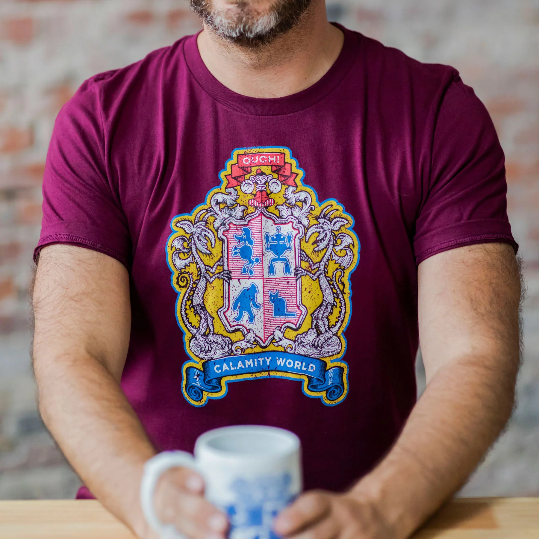 Calamity World Coat-of-Arms Unisex T-Shirt - Image 4