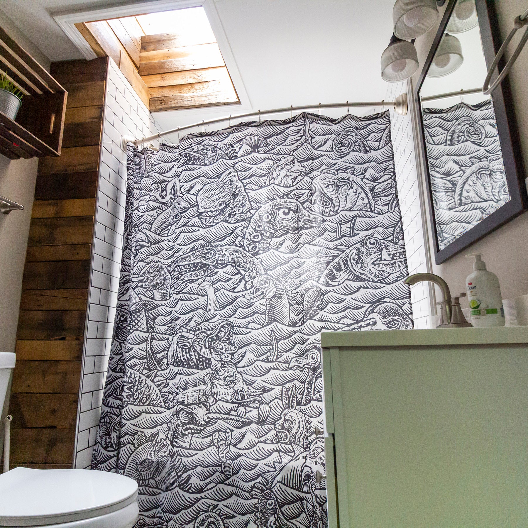 Sea Monster Shower Curtain - Image 4